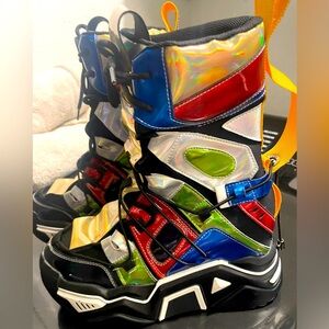 Platforms shoes metallics women